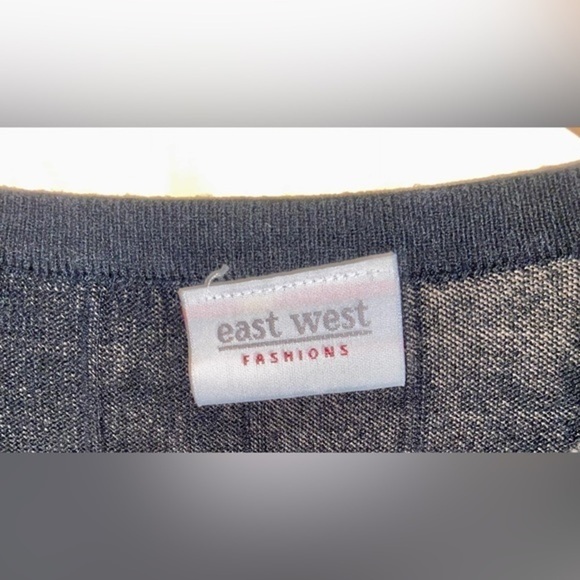 Woman East West Fashions long sleeved buttoned soft black cardigan size Large - Picture 4 of 11